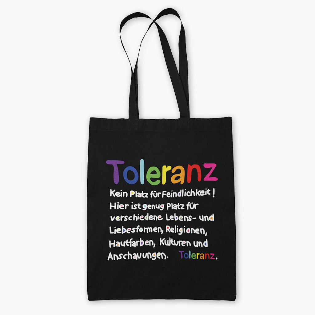 Statement-Tasche "Toleranz" - Fairtrade Bio-Baumwolltasche-Accessoires-UpH Kunstladen-UpH Kunstladen