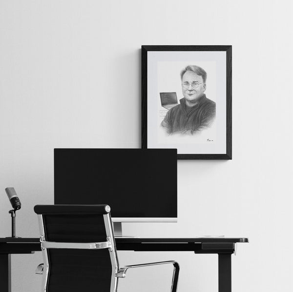 Poster „Linus Torvalds“ - Kunstdruck in Geschenkverpackung-Poster-Flora-UpH Kunstladen