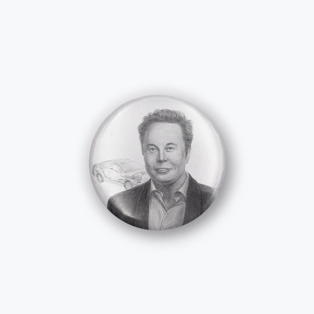 Kühlschrankmagnet "Elon Musk"-Magnete-Flora-UpH Kunstladen