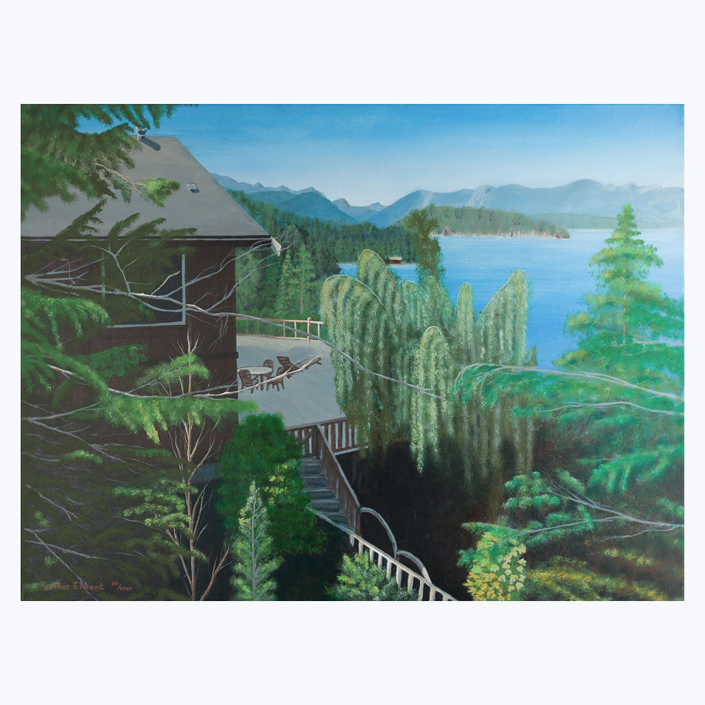 Bild "West Coast Wilderness Lodge, Kanada" - Acryl auf Leinwand-Wandbilder-Lothar Ebbert-UpH Kunstladen