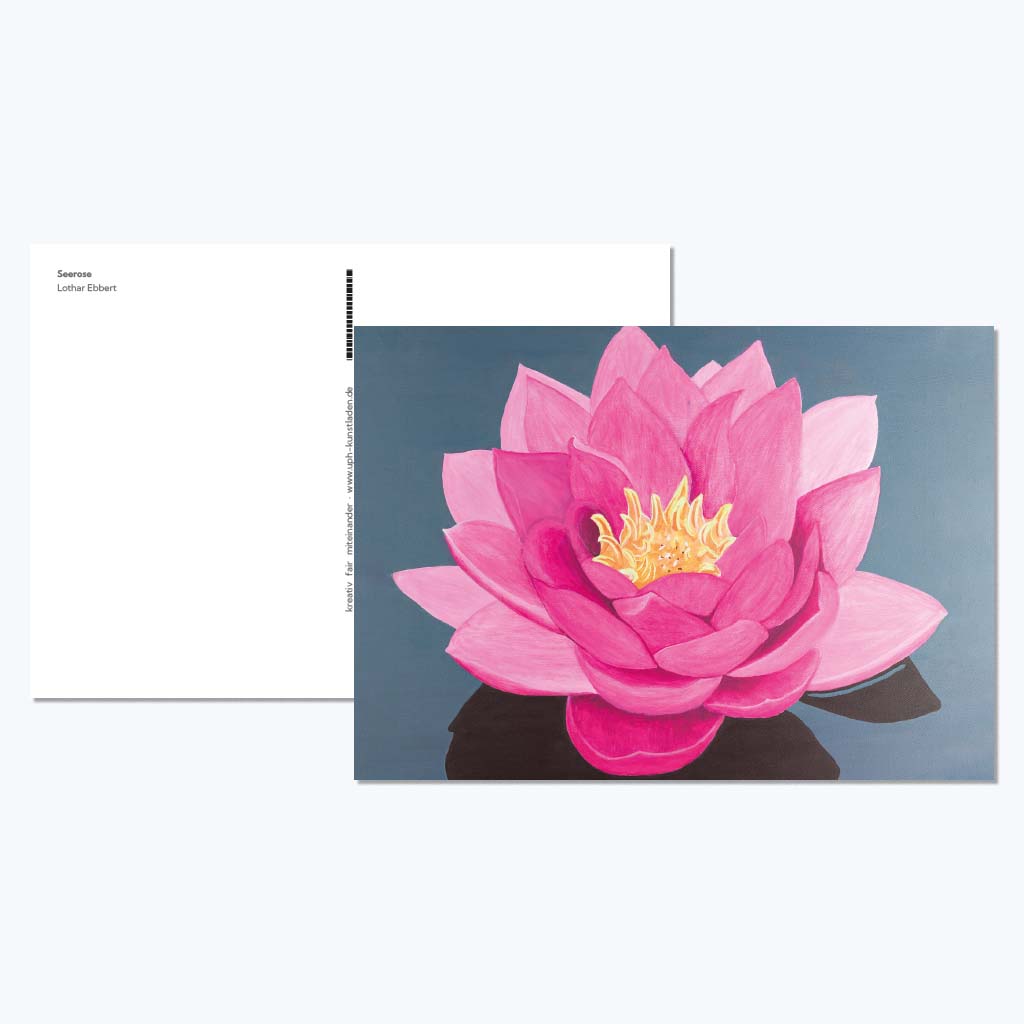 Kunstdruckkarte "Seerose"-Postkarten-Lothar Ebbert-UpH Kunstladen