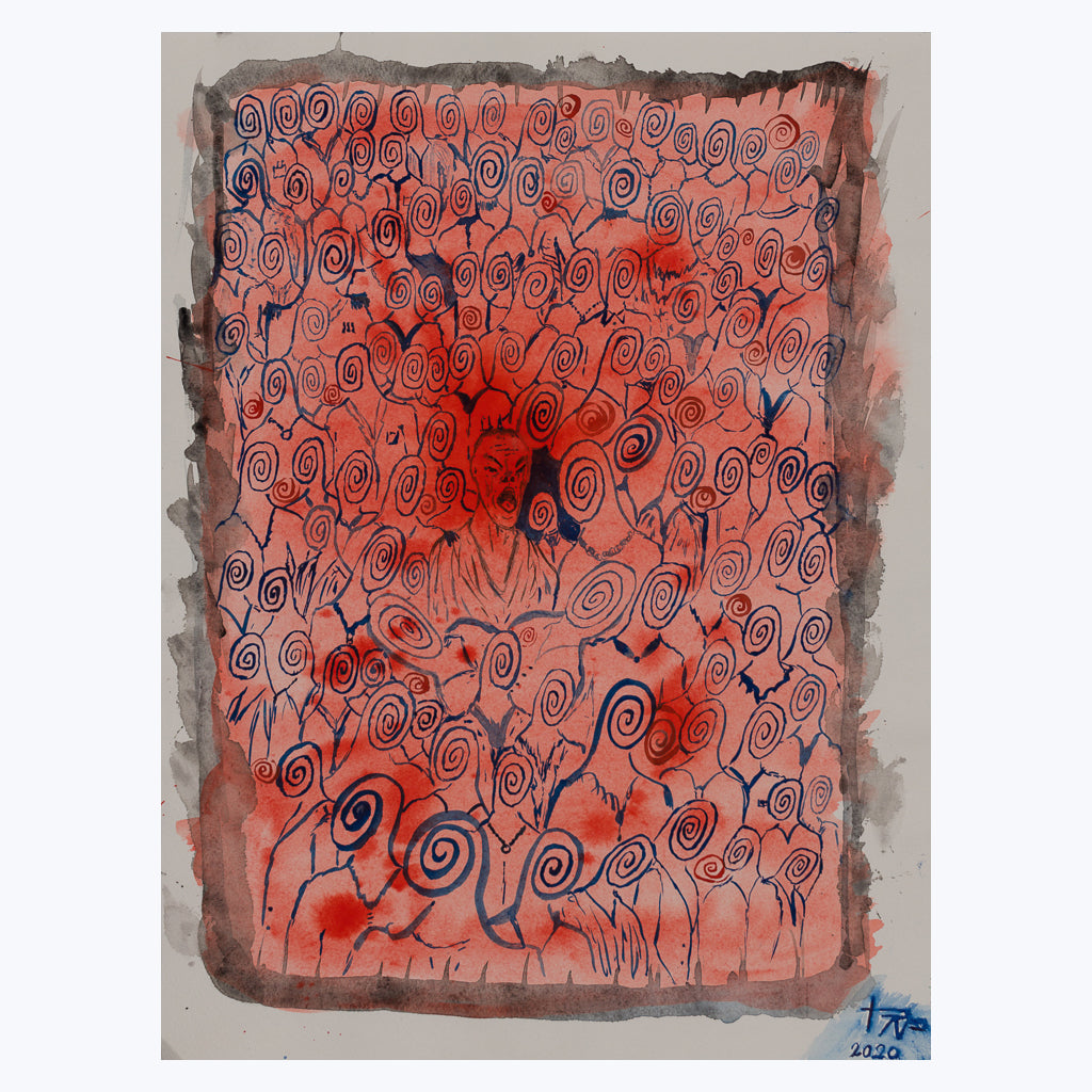 Bild "The Crowd" - Aquarell auf Papier-Wandbilder-Thoth Nocturno-UpH Kunstladen