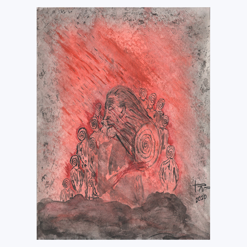 Bild "Individuelle Erleuchtung" - Aquarell auf Papier-Wandbilder-Thoth Nocturno-UpH Kunstladen
