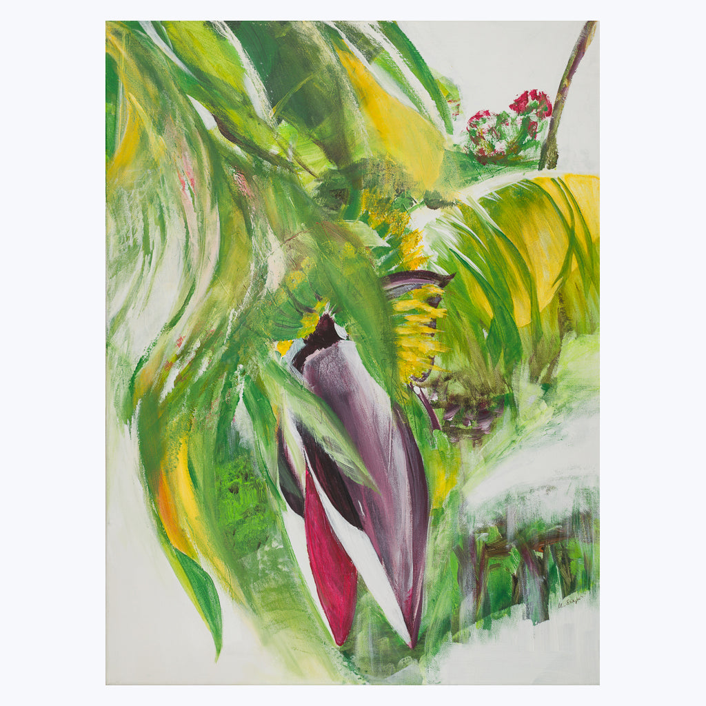 Bild "Bananenstaude" - Acryl auf Leinwand-Wandbilder-Mechthild Singer-UpH Kunstladen