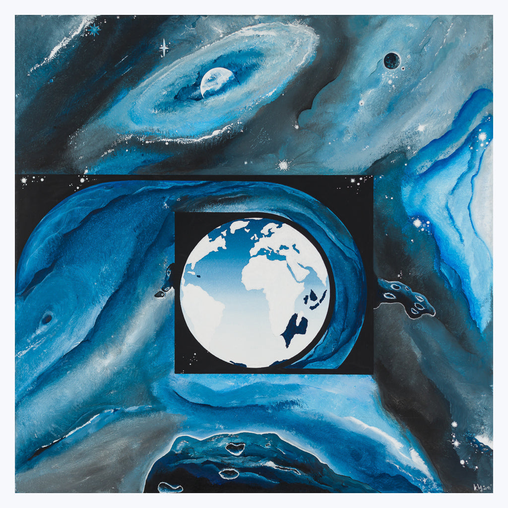 Bild "Die Geburt der Erde" - Acryl auf Leinwand-Wandbilder-Klaus Hausmann-UpH Kunstladen