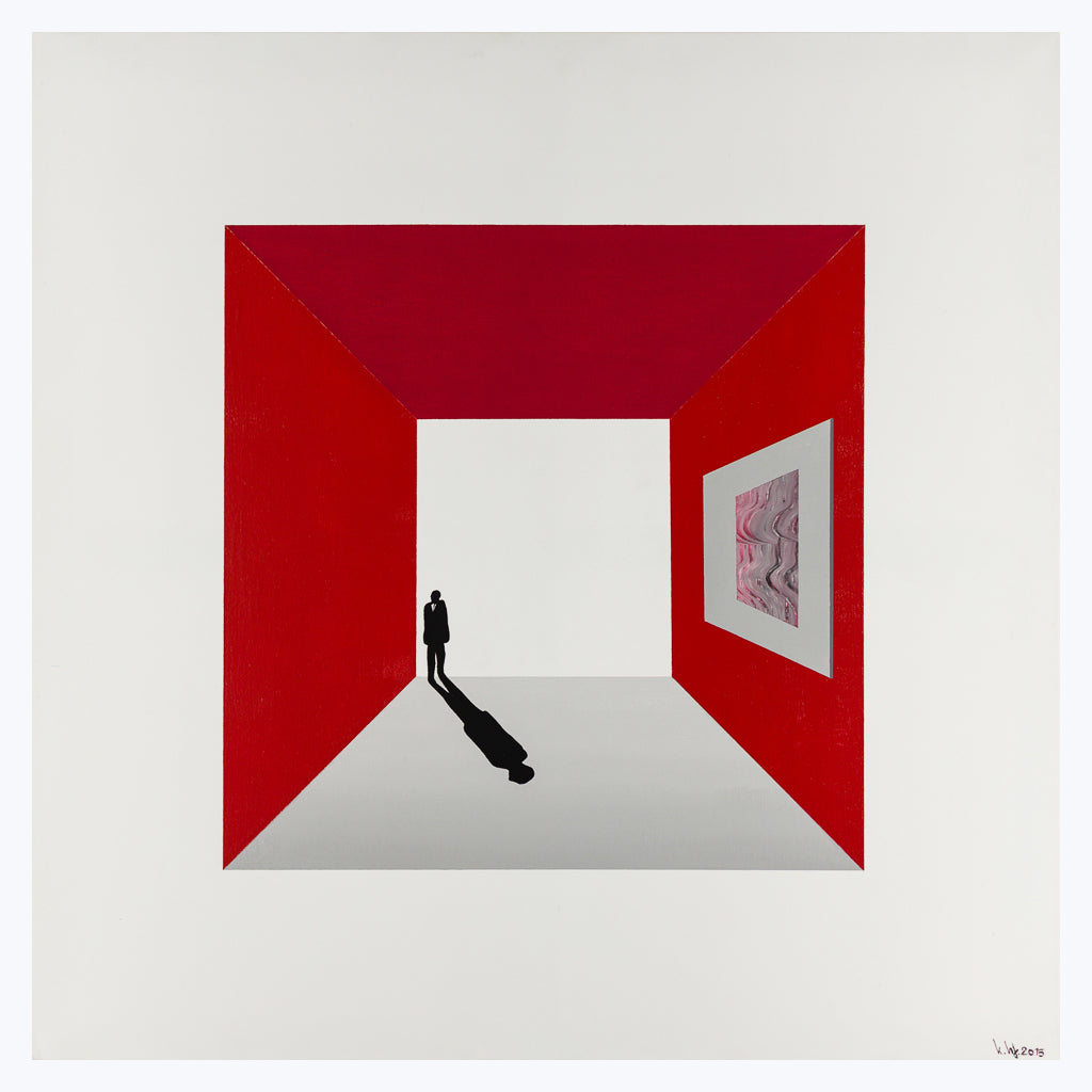 Bild "Roter Raum" - Acryl auf Leinwand-Wandbilder-Klaus Hausmann-UpH Kunstladen