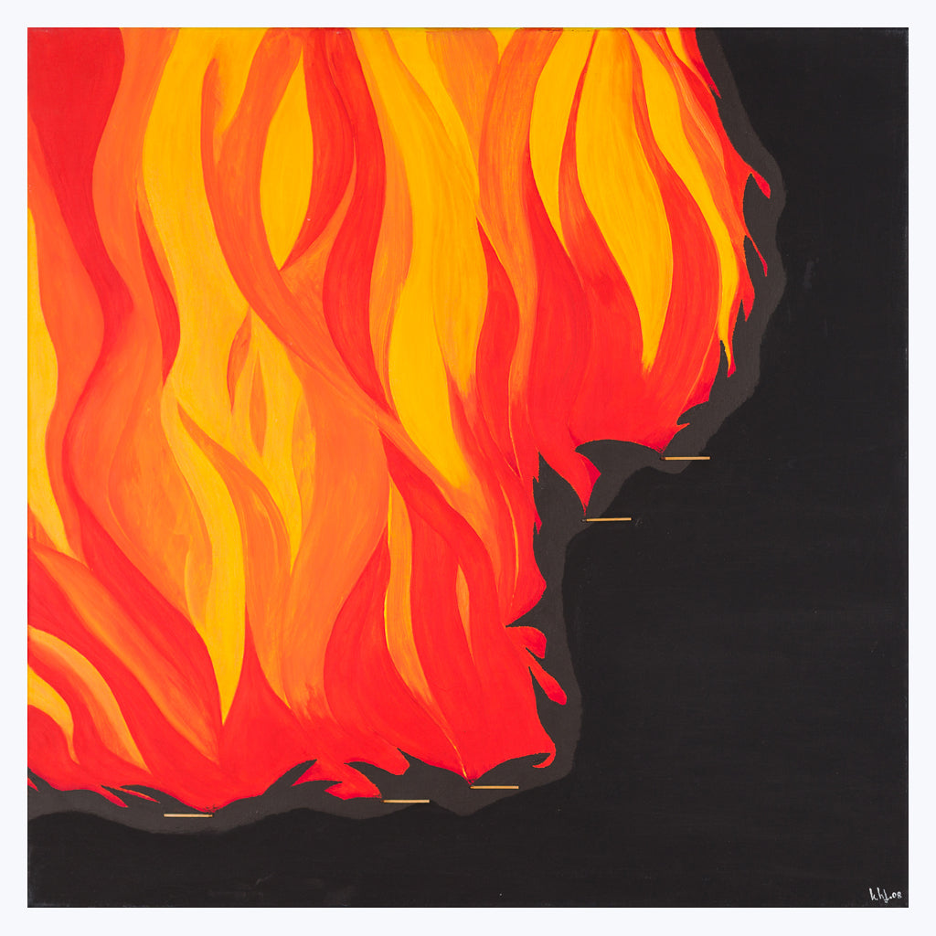 Bild "Element 'Feuer'" - Mixed Media auf Leinwand-Wandbilder-Klaus Hausmann-UpH Kunstladen