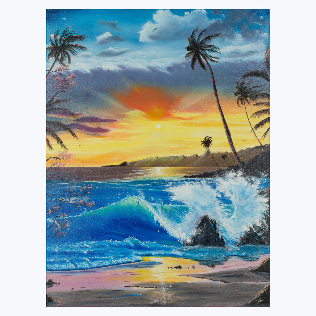 Bild "Tropische Küste" - Öl auf Leinwand-Wandbilder-Mario Bitzer-UpH Kunstladen