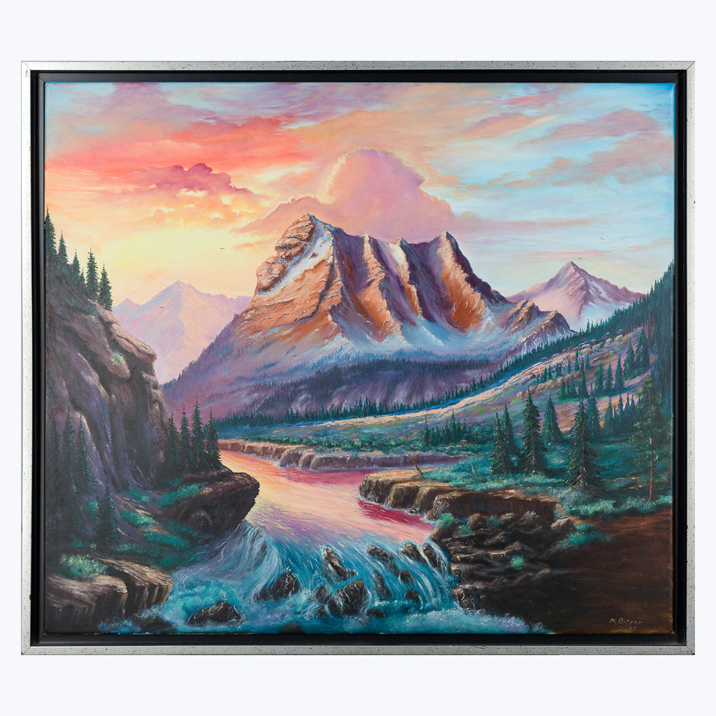 Bild "Berg in Kanada" - Öl auf Leinwand-Wandbilder-Mario Bitzer-UpH Kunstladen