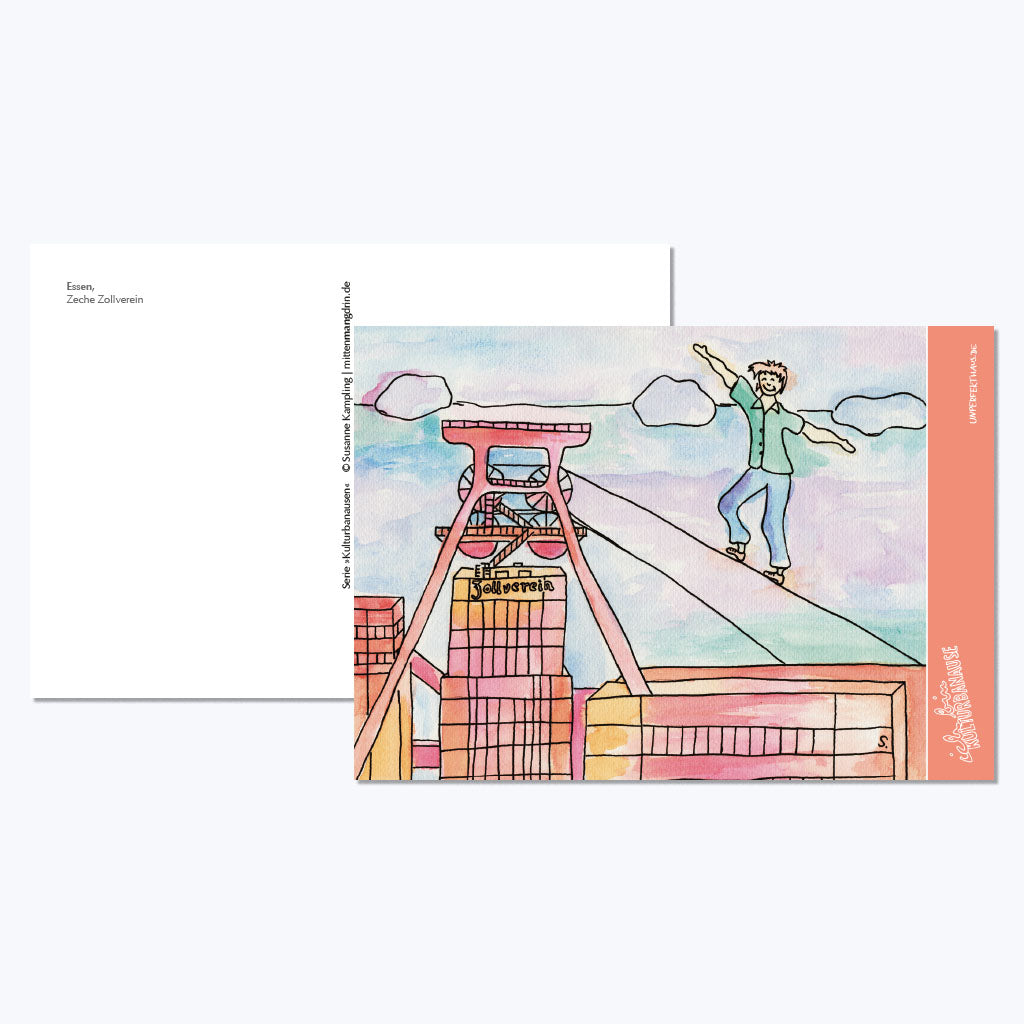 Kunstdruckkarte "Kulturbanausen" - Essen-Postkarten-Susanne Kampling-UpH Kunstladen