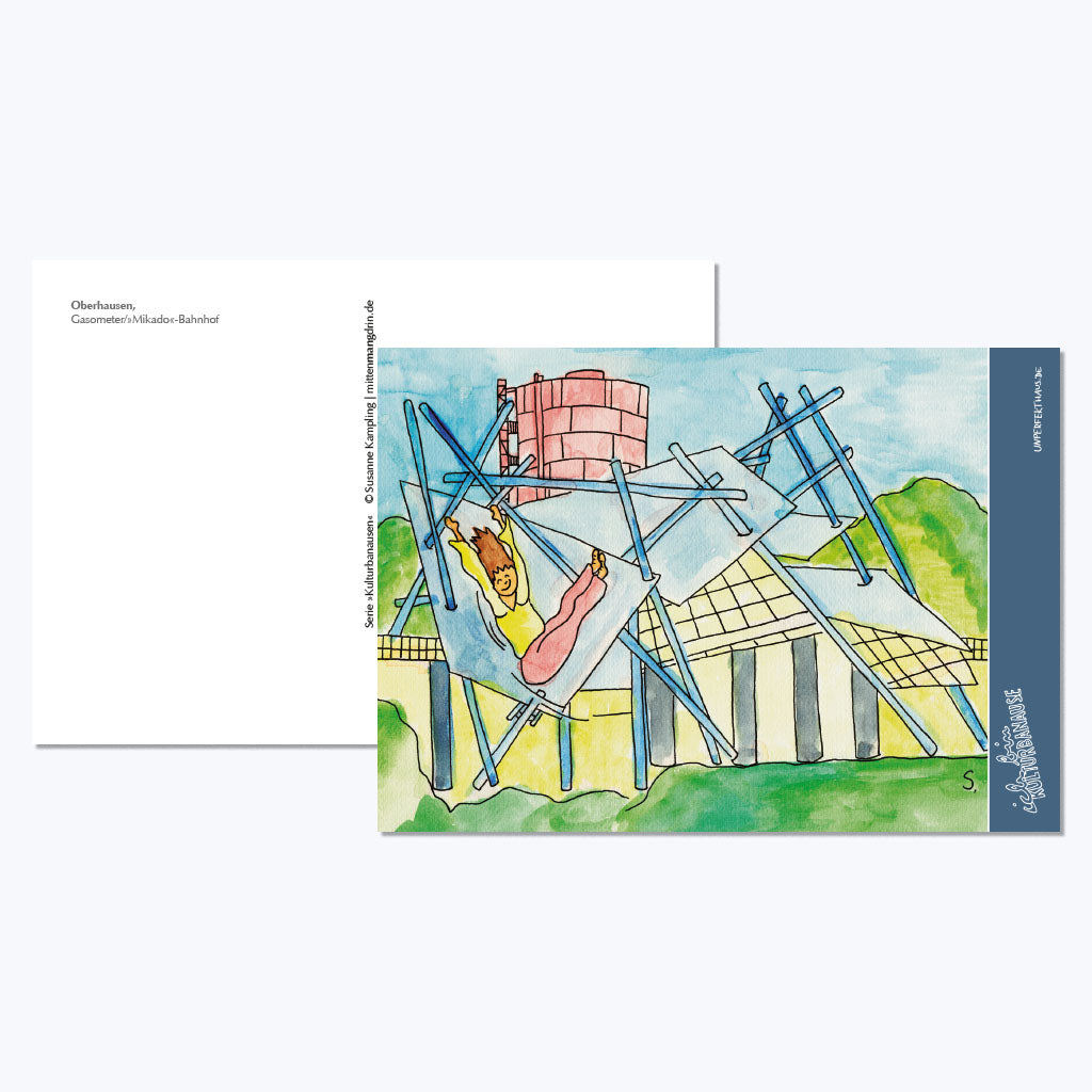 Kunstdruckkarte "Kulturbanausen" - Oberhausen-Postkarten-Susanne Kampling-UpH Kunstladen