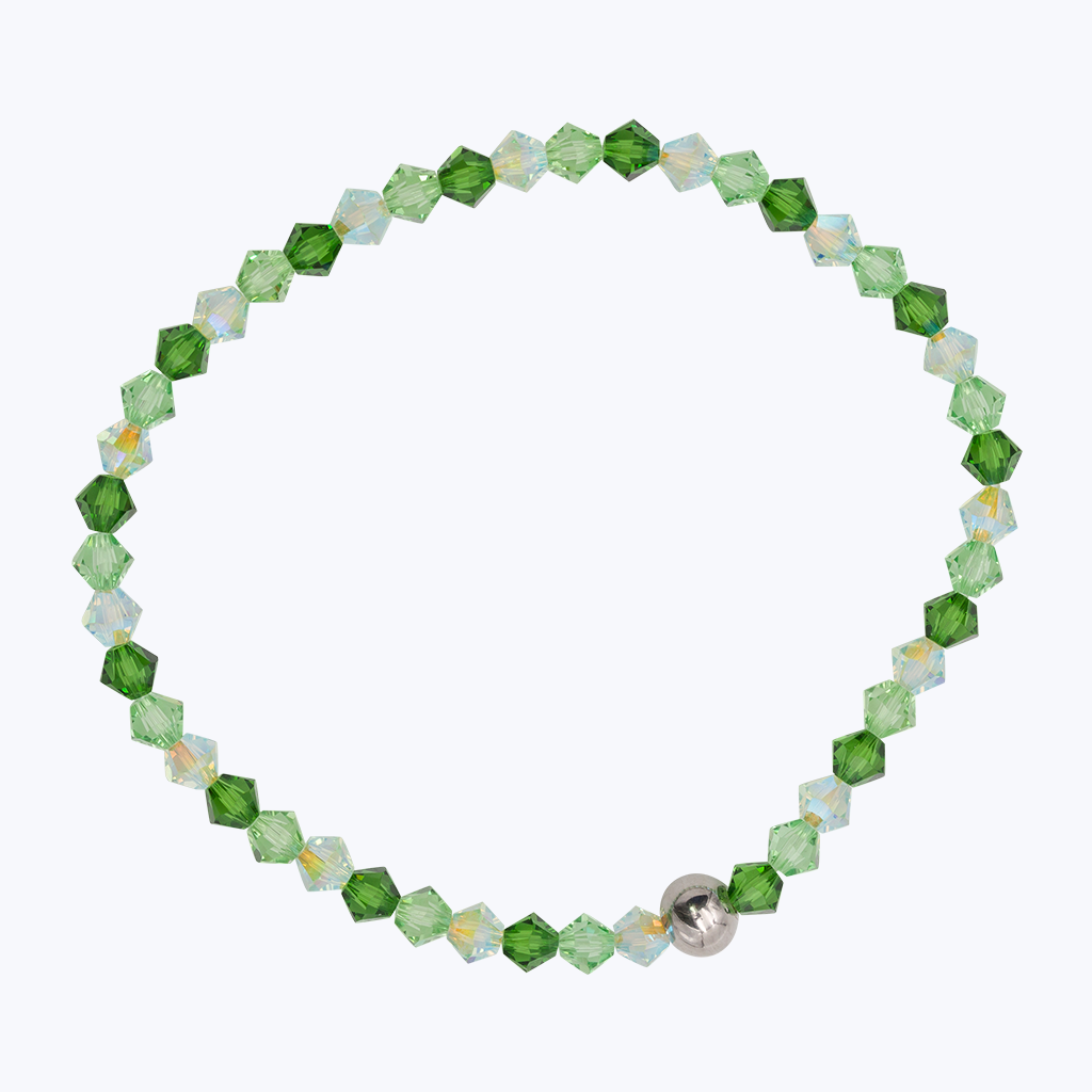 Armband Kristallglasperlen Grün-Armbänder-Tina Siefke-UpH Kunstladen