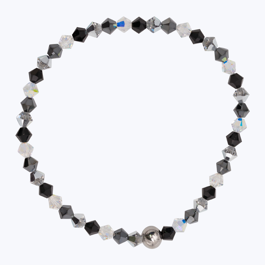 Armband Kristallglasperlen Schwarz/Crystal-Armbänder-Tina Siefke-UpH Kunstladen