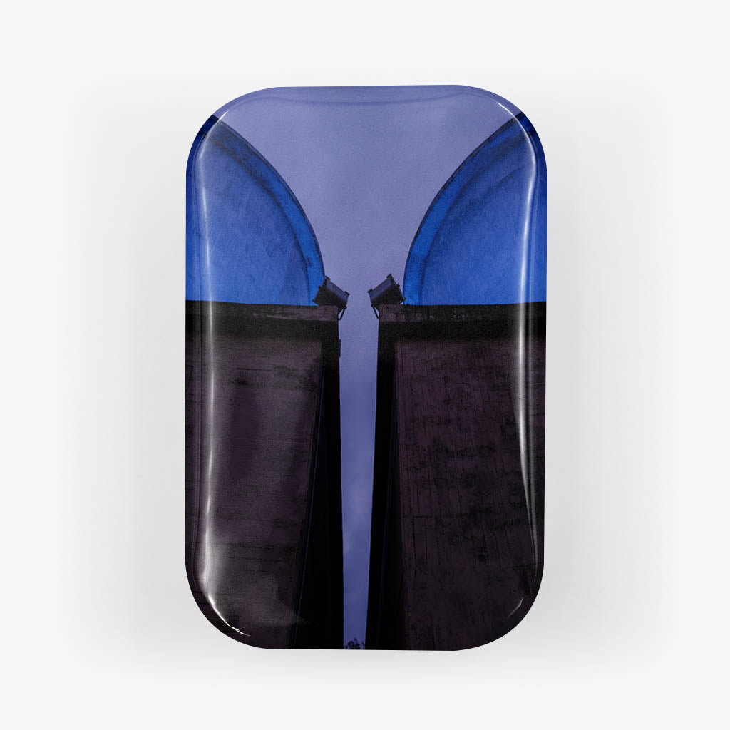 Kühlschrankmagnet "Türme in Blau"-Magnete-Klaus Fritsche-UpH Kunstladen