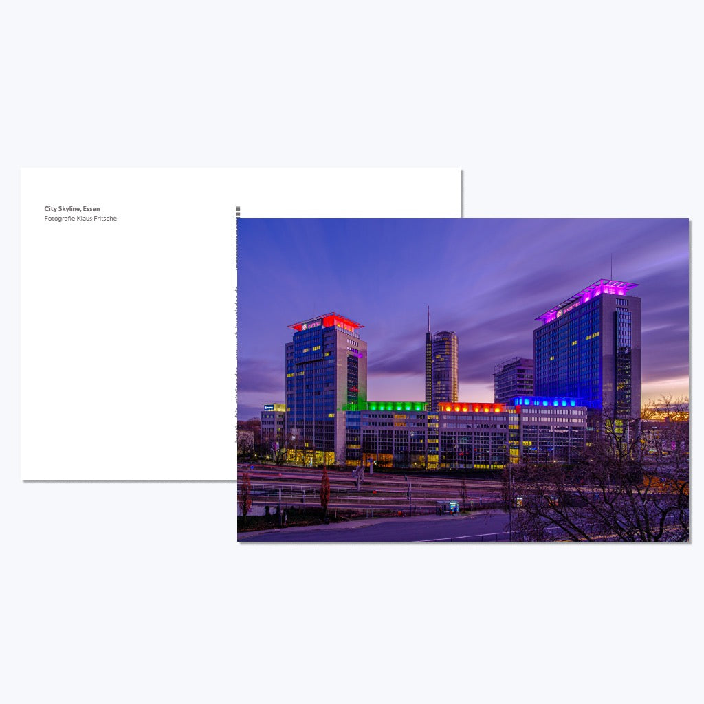 Kunstdruckkarte "City Skyline"-Postkarten-Klaus Fritsche-UpH Kunstladen