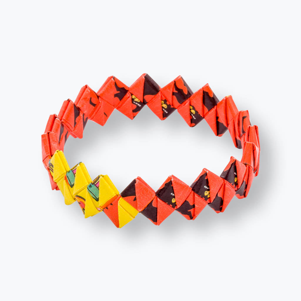 Bonbon Armreif, Halloween, orange/gelb-Armbänder-Sabine Mehske-UpH Kunstladen