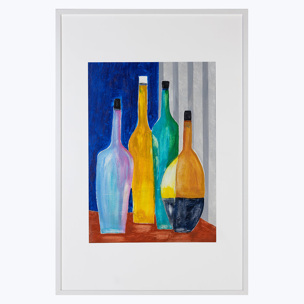 Bild "Bottles of wine" - Acryl auf Leinwand-Wandbilder-Rainer Schilke-UpH Kunstladen