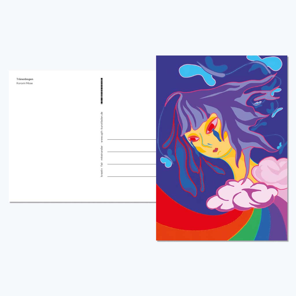 Kunstdruckkarte "Tränenbogen"-Postkarten-Koromi Mose-UpH Kunstladen