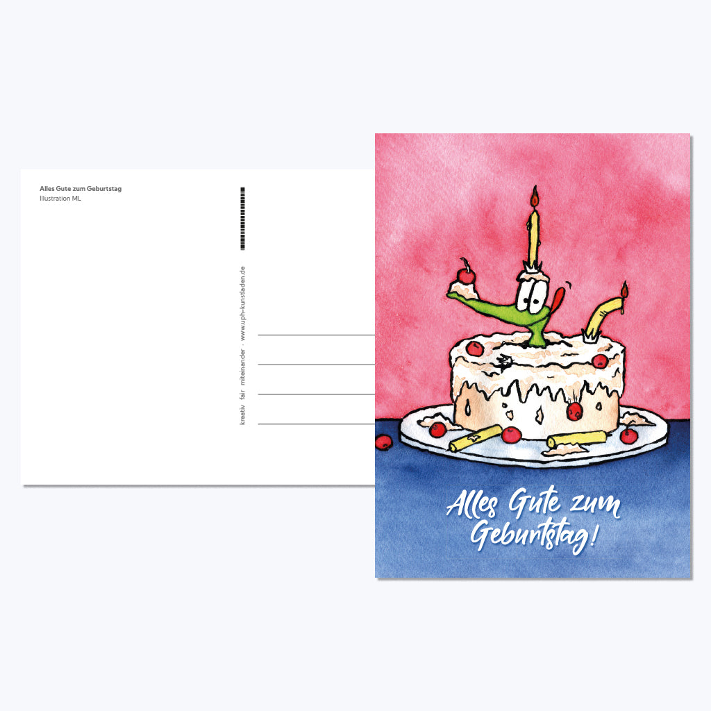 Kunstdruckkarte "Alles Gute zum Geburtstag"-Postkarten-ML-UpH Kunstladen