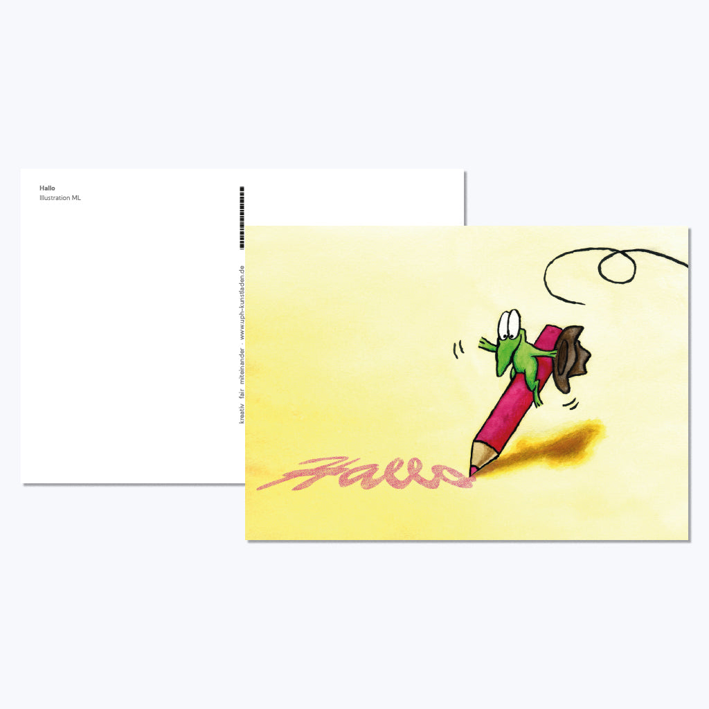 Kunstdruckkarte "Hallo"-Postkarten-ML-UpH Kunstladen