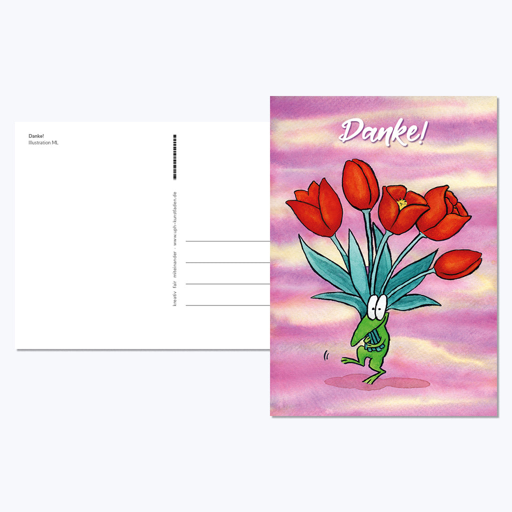 Kunstdruckkarte "Danke!"-Postkarten-ML-UpH Kunstladen