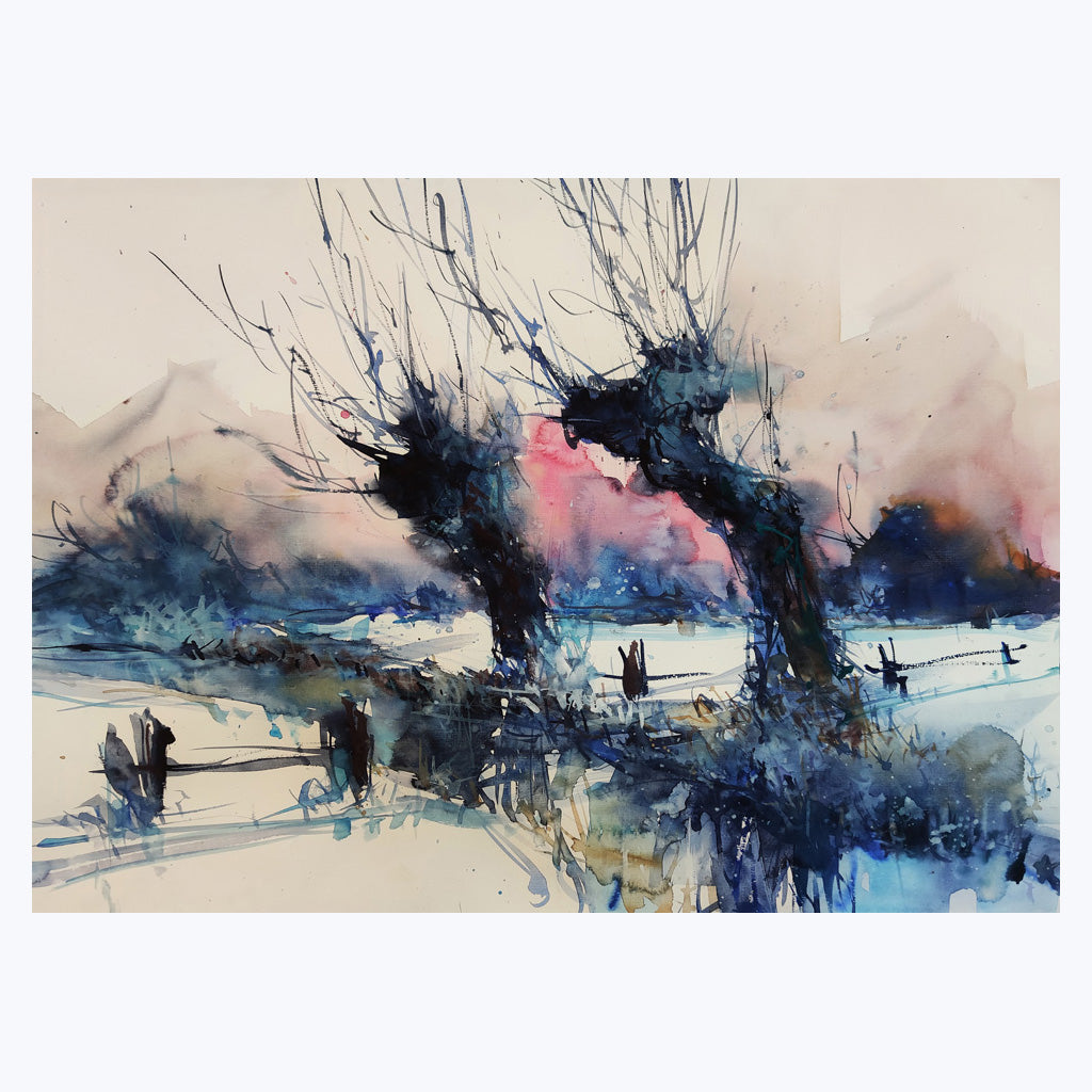 Bild "Winter Pollard Widows" - Aquarell auf Aquarellpapier-Wandbilder-Carsten Wieland-UpH Kunstladen