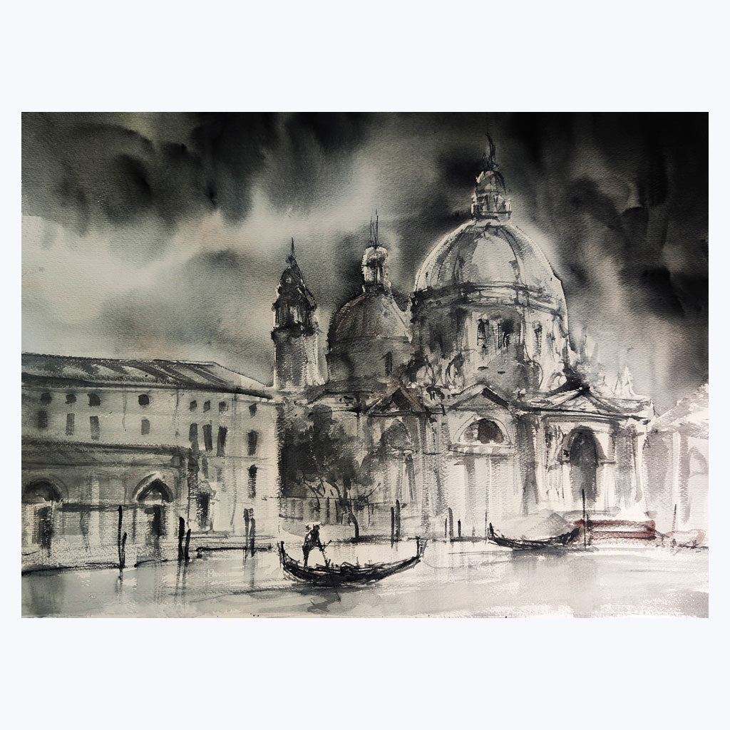 Bild "Memories of Venice XII" - Aquarell auf Aquarellpapier-Wandbilder-Carsten Wieland-UpH Kunstladen