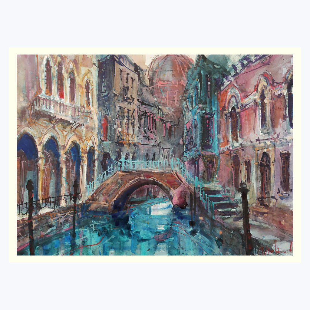 Bild "Memories of Venice XIV" - Aquarell auf Aquarellpapier-Wandbilder-Carsten Wieland-UpH Kunstladen