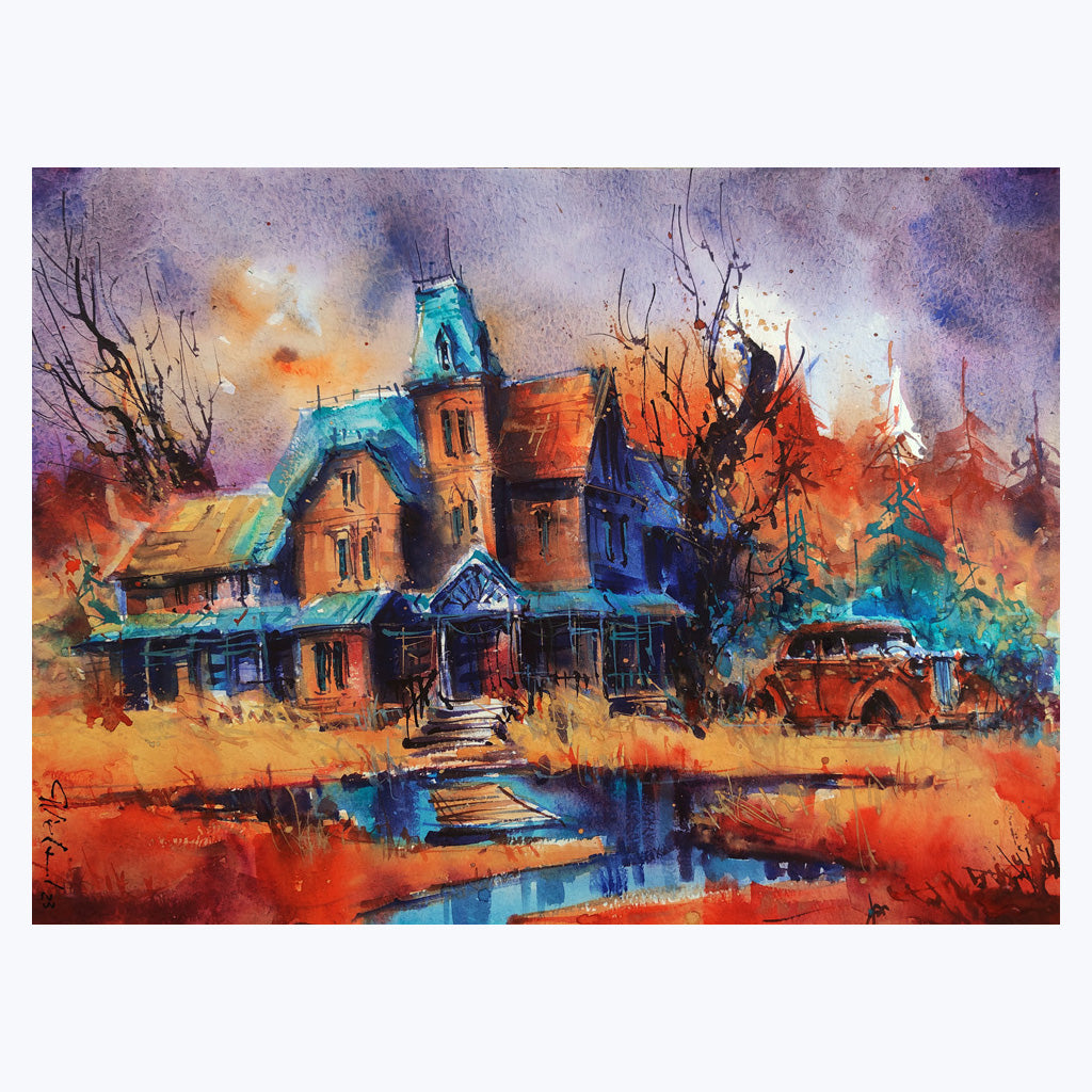 Bild "Colorful autumn" - Aquarell auf Aquarellpapier-Wandbilder-Carsten Wieland-UpH Kunstladen
