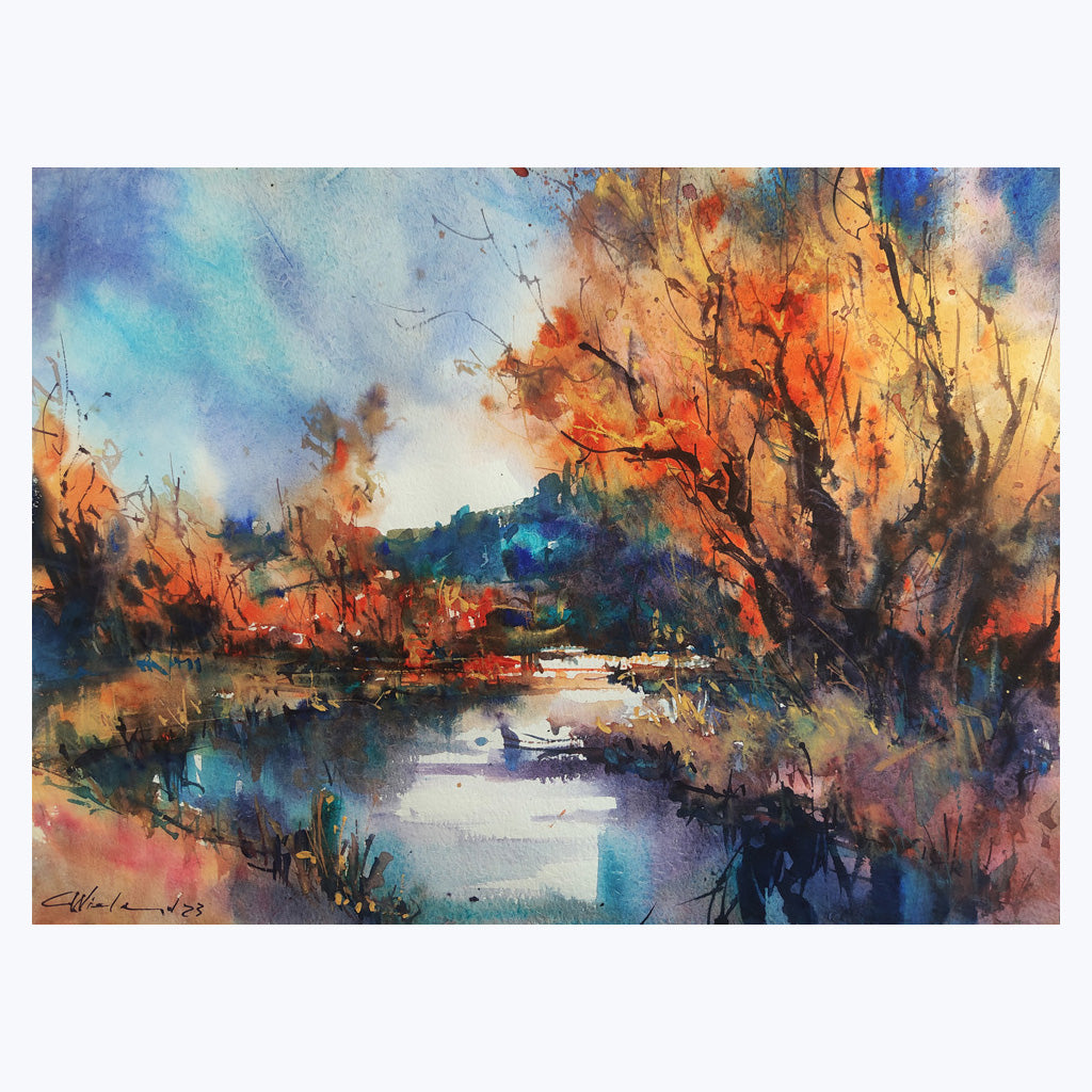 Bild "Autumn Colors" - Aquarell auf Aquarellpapier-Wandbilder-Carsten Wieland-UpH Kunstladen