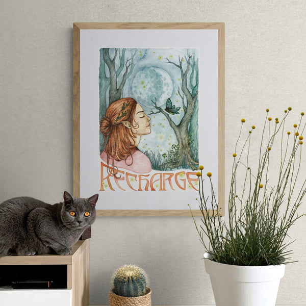 Poster „recharge“ - Kunstdruck in Geschenkverpackung-Poster-cold aesthetics-UpH Kunstladen