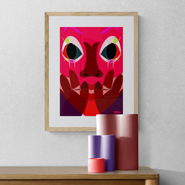 Poster „Face2Face“ - Kunstdruck in Geschenkverpackung-Poster-Koromi Mose-UpH Kunstladen
