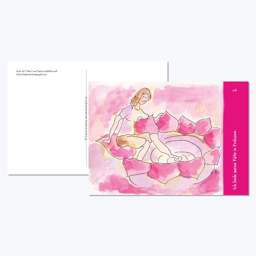 Kunstdruckkarte "Bade in Frohsinn"-Postkarten-Susanne Kampling-UpH Kunstladen