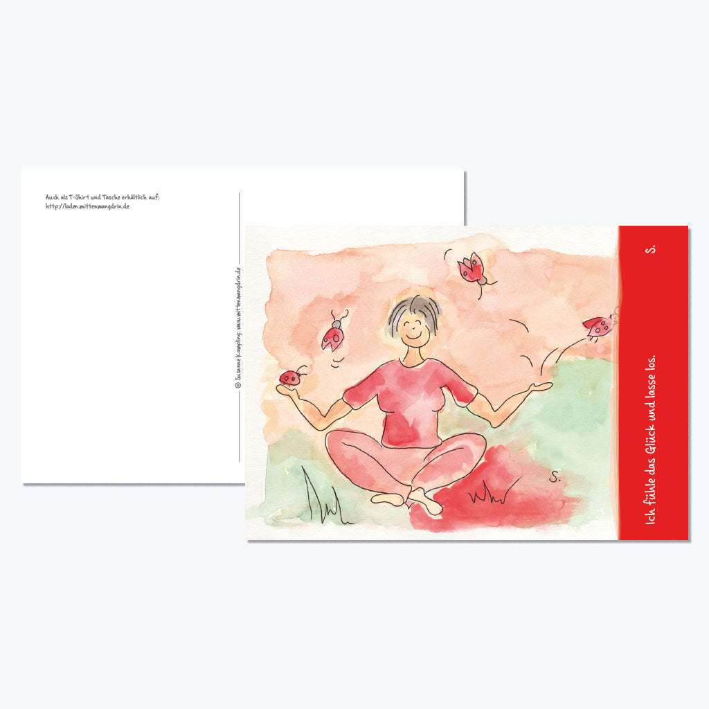 Kunstdruckkarte "Fühle das Glück"-Postkarten-Susanne Kampling-UpH Kunstladen
