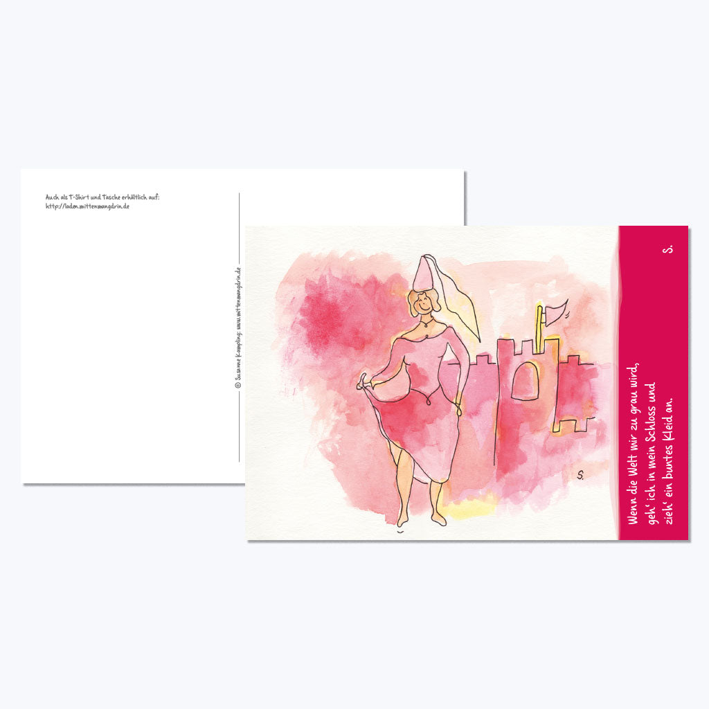 Kunstdruckkarte "In meinem Schloss"-Postkarten-Susanne Kampling-UpH Kunstladen