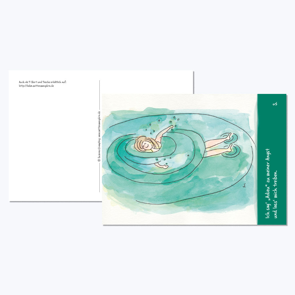 Kunstdruckkarte "Sag Adieu"-Postkarten-Susanne Kampling-UpH Kunstladen