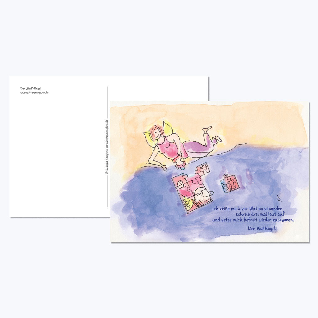 Kunstdruckkarte "Der WutEngel"-Postkarten-Susanne Kampling-UpH Kunstladen