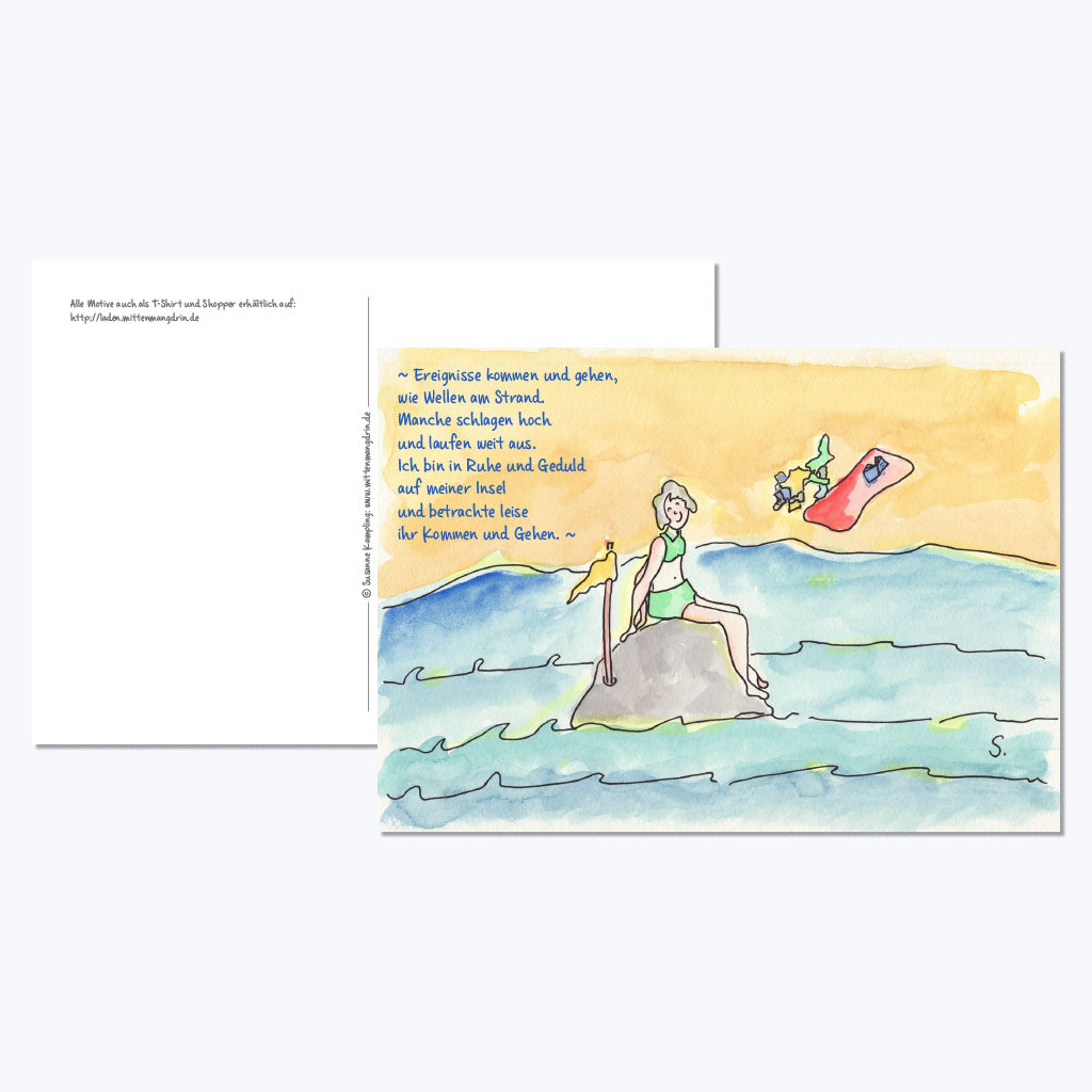 Kunstdruckkarte "Ereignisse"-Postkarten-Susanne Kampling-UpH Kunstladen