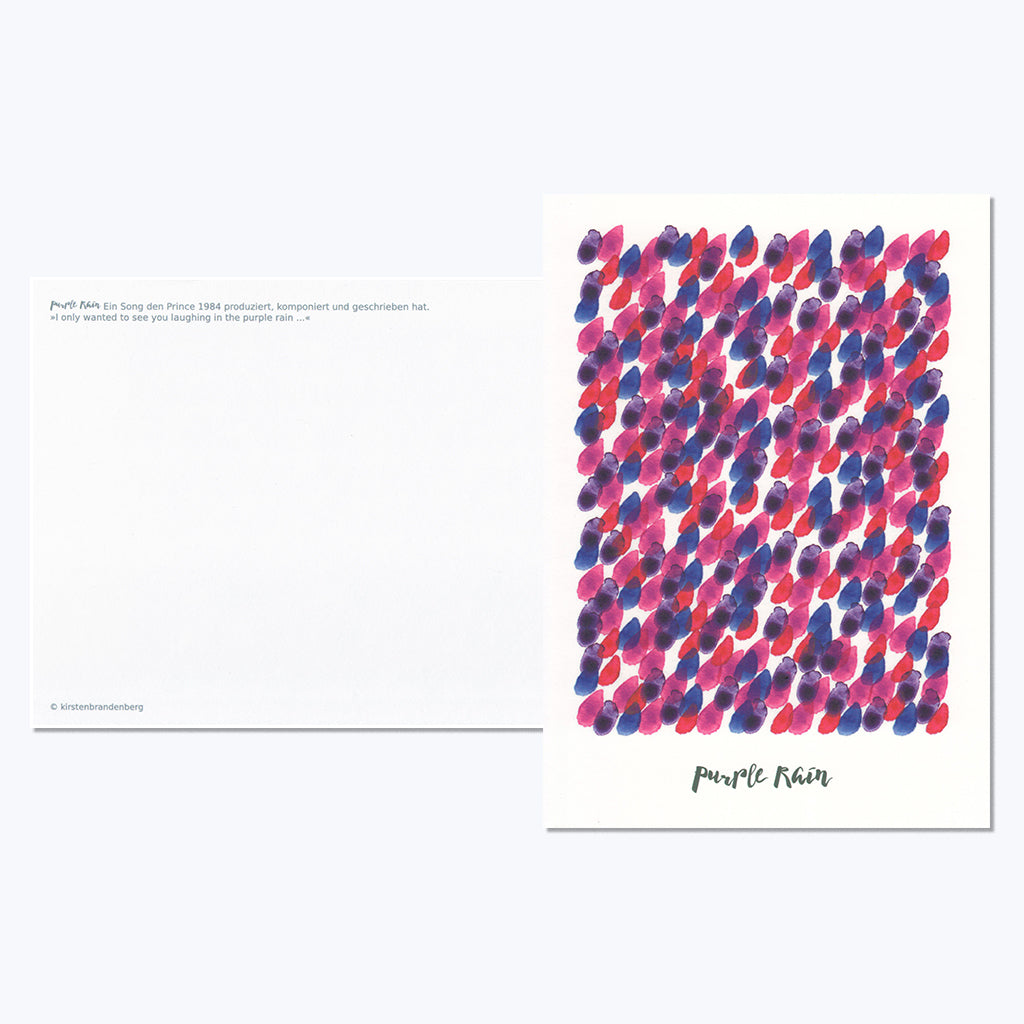 Kunstdruckkarte "Purple rain"-Postkarten-Kirsten Brandenberg-UpH Kunstladen