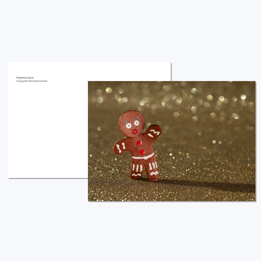 Kunstdruckkarte "Festliches Serie: Gingerbread"-Postkarten-Michaela Kanthak-UpH Kunstladen