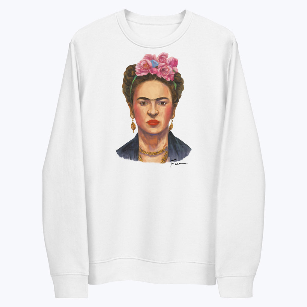 Pullover "Mexikanische Malerin" - Bio-Sweatshirt mit Kunstdruck von Flora-Pullover-Flora-UpH Kunstladen
