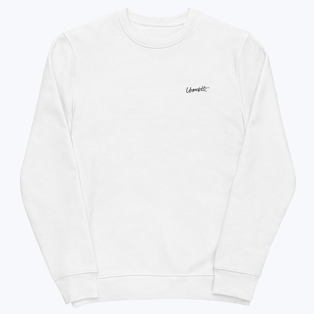 Pullover "Unperfekt" - Bio-Sweatshirt mit gesticktem Schriftzug-Pullover-UpH Kunstladen-UpH Kunstladen