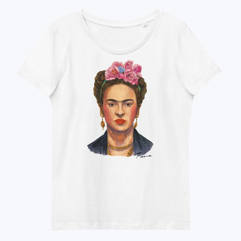 T-Shirt "Mexikanische Malerin" - Bio-T-Shirt mit Kunstdruck von Flora-T-Shirts-Flora-UpH Kunstladen